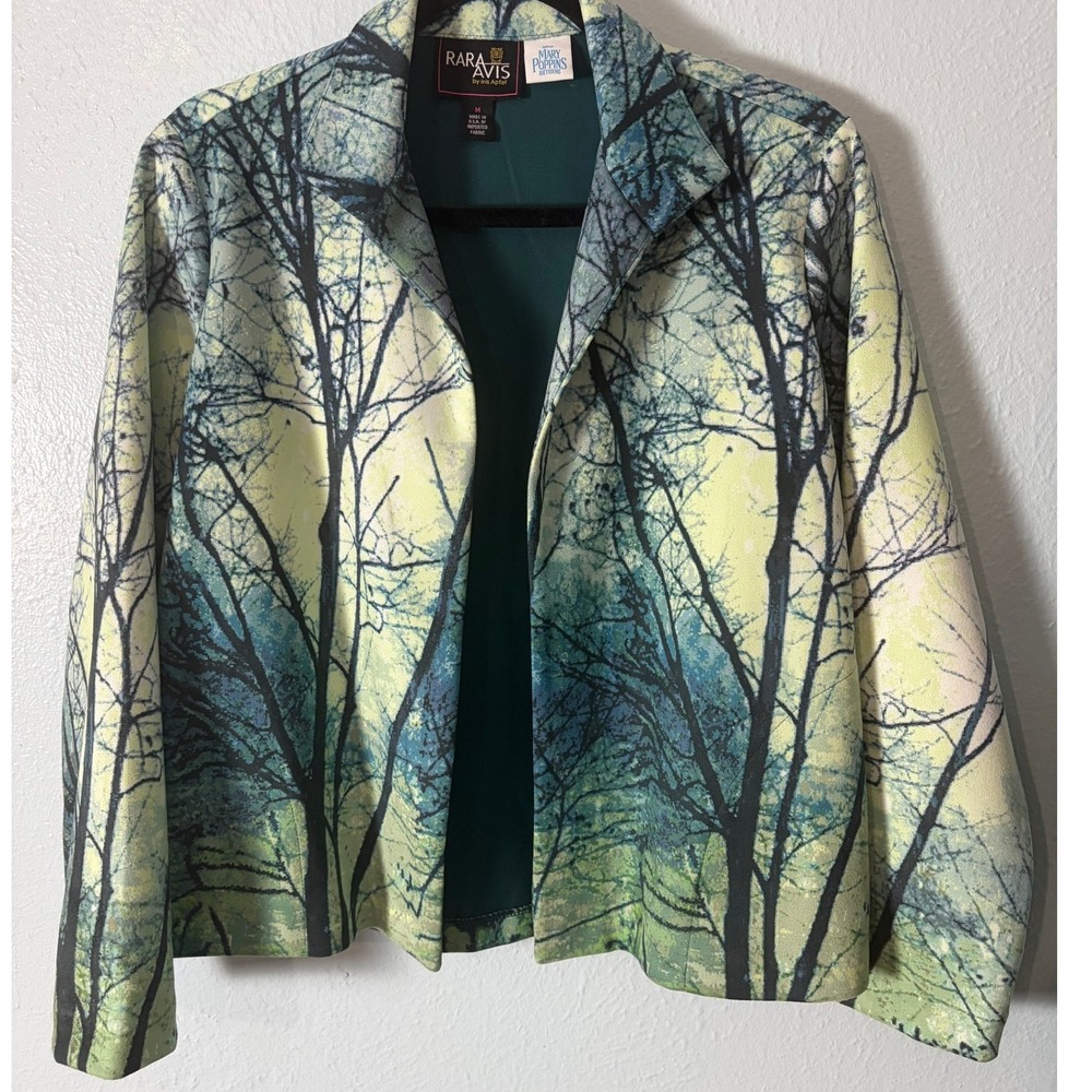 Rara Avis Iris Apfel Mary Poppins Returns Tree Print Jacket M Whimsical Disney